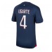 Günstige Paris Saint-Germain Manuel Ugarte #4 Heim Fussballtrikot 2023-24 Kurzarm